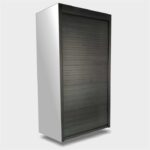 782-0201 Sistema de Cortina Enrollable Negra Aluminio 600mm x H900