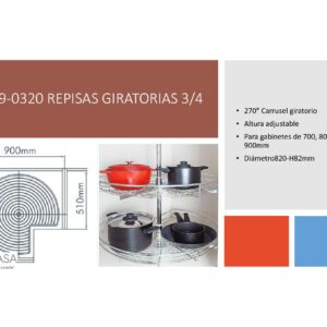 079-0320 Repisas Giratorias 3/4