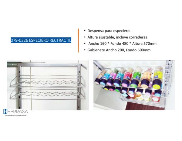 079-0326 Especiero Rectractil