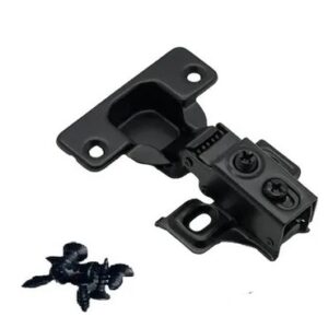 792-8861 BISAGRA FACE FRAME CIERRE SUAVE NEGRA CON TORNILLOS